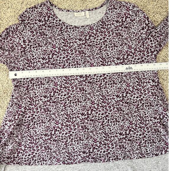 LOGO Lori Goldstein Womens L Eclectic Artsy Y2K Animal Print Swing Tunic Top - Picture 7 of 9